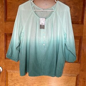J.jill Dip-Dyed blouse